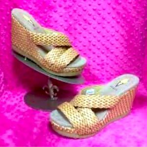 Volatile Wedge Platform Strappy Sandals Size 9